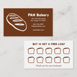 Tarjeta De Fidelización Panadería de pan de masa madre RECOMPENSAS Dibujad