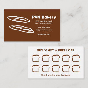 Tarjeta De Fidelización Panadería de pan de masa madre RECOMPENSAS Dibujad