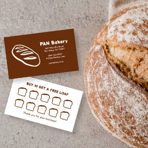 Tarjeta De Fidelización Panadería de pan de masa madre RECOMPENSAS Dibujad