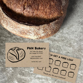 Tarjeta De Fidelización Panadería de pan de masa madre RECOMPENSAS Dibujad