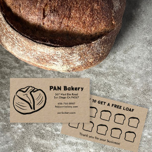 Tarjeta De Fidelización Panadería de pan de masa madre RECOMPENSAS Dibujad