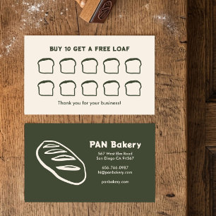 Tarjeta De Fidelización Panadería de pan de masa madre RECOMPENSAS Dibujad