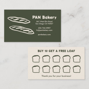 Tarjeta De Fidelización Panadería de pan de masa madre RECOMPENSAS persona