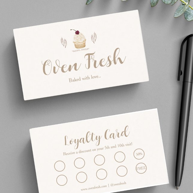 Tarjeta De Fidelización Pastel Baker Bakery Chef De La Cocina Del Amanecer (Subido por el creador)