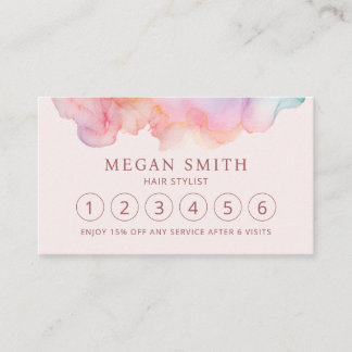 Tarjeta De Fidelización Pastel líquido de tinta de alcohol