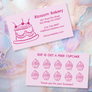 Tarjeta De Fidelización Pastelería Cupcake Panadería Postre Catering Recom