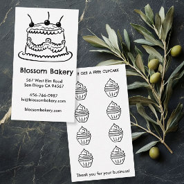 Tarjeta De Fidelización Pastelería Cupcake Panadería Postre Catering Recom