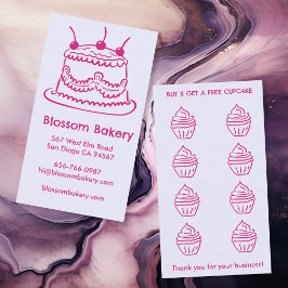 Tarjeta De Fidelización Pastelería Cupcake Panadería Postre Catering Recom