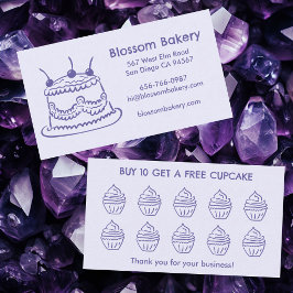 Tarjeta De Fidelización Pastelería Cupcake Panadería Postre Catering Recom