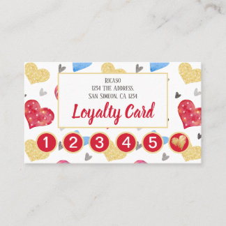 Tarjeta De Fidelización Patrón cardíaco 6 Nombramiento personalizado