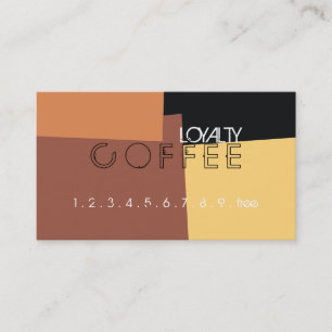 Tarjeta De Fidelización Patrón de color retro del punzón del café de lealt