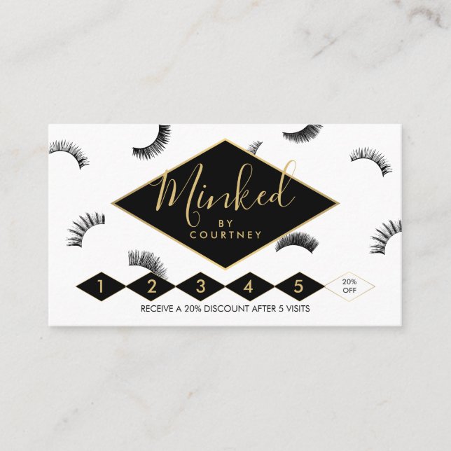 Tarjeta De Fidelización Patrón de latigazos de texto con bordes blancos/le (Anverso)