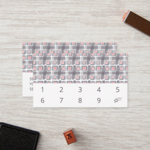 Tarjeta De Fidelización Patrón de mosaico de color de agua pintado a mano