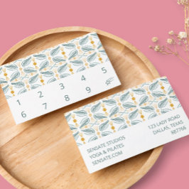 Tarjeta De Fidelización Patrón de mosaico dibujado a mano Sencillo elegant