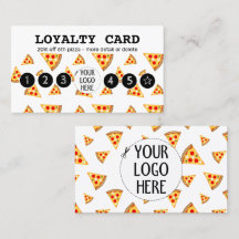 Patrón de pizzas Guay Pizzeria Tu logo blanco