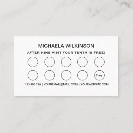 Tarjeta De Fidelización Paw de perro blanco en el servicio de Grooming de 