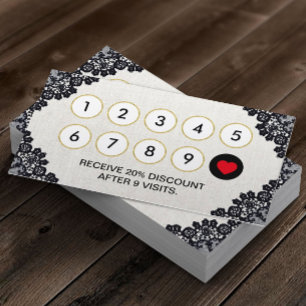 Tarjeta de fidelización Pelo Estilista Vintage d