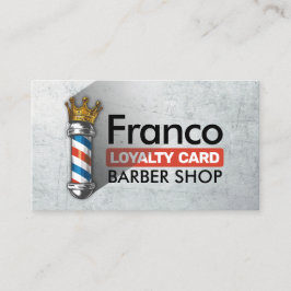 Tarjeta De Fidelización Peluquería de peluquería Salón de pelo del Rey Cor