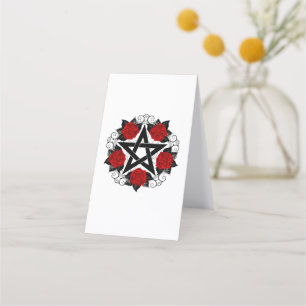 Tarjeta De Fidelización Pentagram con rosas rojas