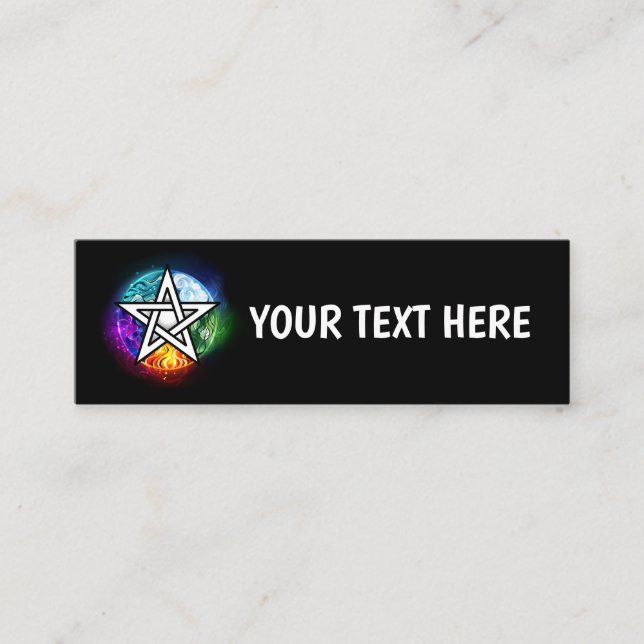 Tarjeta De Fidelización Pentagrama de Wiccan (Anverso)