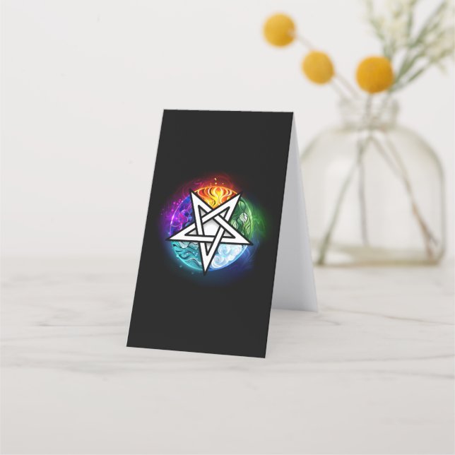 Tarjeta De Fidelización Pentagrama de Wiccan (Reverso)