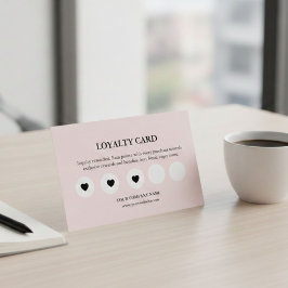 Tarjeta De Fidelización Pequeño negocio femenino rosa elegante recompensas
