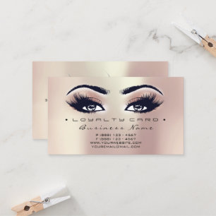 Tarjeta De Fidelización Perla del maquillaje del oro del latigazo del