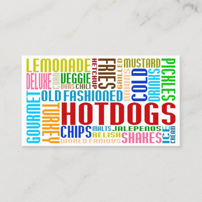 Tarjeta De Fidelización perritos calientes (web de palabras) (Anverso)