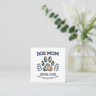 Tarjeta De Fidelización Perro Mom Paw Floral