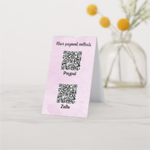 Tarjeta De Fidelización Personalizable dos lados tres código QR color de a