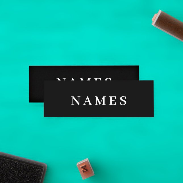 Tarjeta De Fidelización Personalizado negro simple Agregar su nombre elega (Subido por el creador)