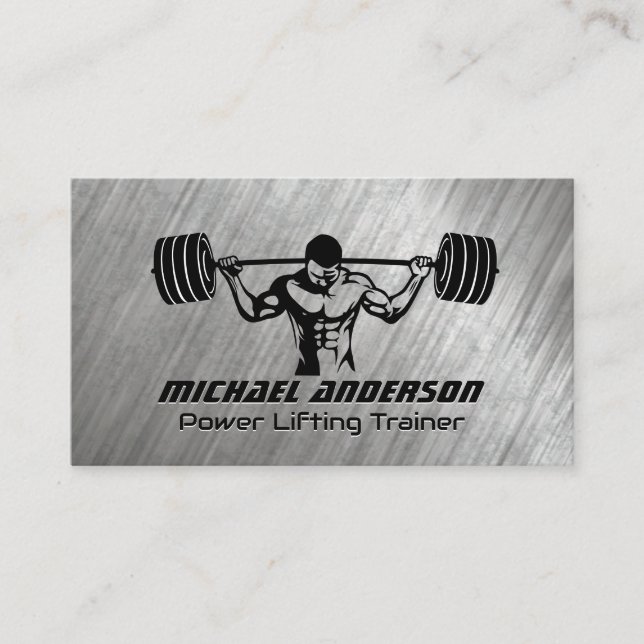 Tarjeta De Fidelización Pesos pesados del hombre en cuclillas | Grunge met (Anverso)