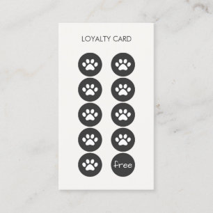 Tarjeta De Fidelización Pet Care Veterinarian Loyalty Punch Business Card