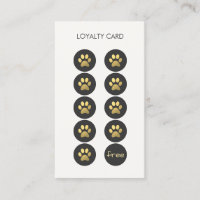 Pet Care Veterinarian Loyalty Punch Business Card