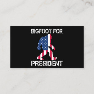 Tarjeta De Fidelización Pie Grande Para El Presidente Funny Bigfoot
