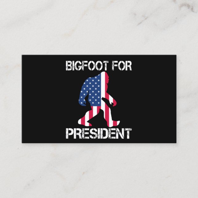 Tarjeta De Fidelización Pie Grande Para El Presidente Funny Bigfoot (Anverso)