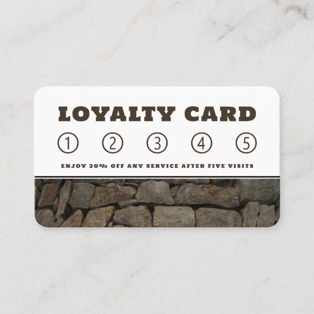 Tarjeta De Fidelización Piedra rudaz Brown (Anverso)