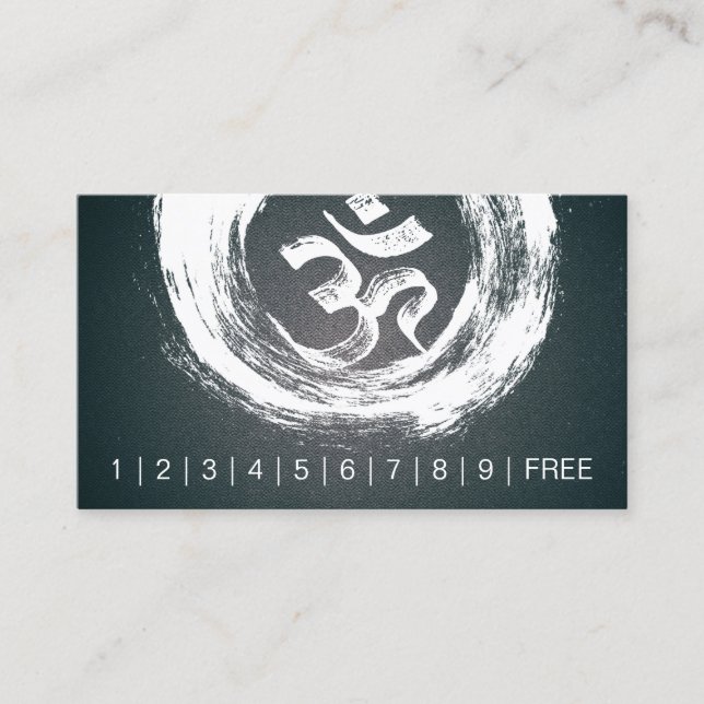 Tarjeta De Fidelización Pincel de lealtad del instructor de YOGA OM ZEN Sí (Anverso)