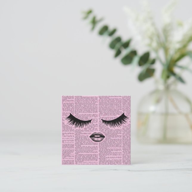 Tarjeta De Fidelización Pink Beauty Flat Loyalty Card | Feminine Aesthetic (Anverso de pie)