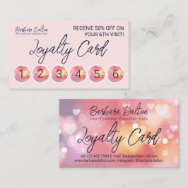 Tarjeta De Fidelización Pink Bright Bokeh