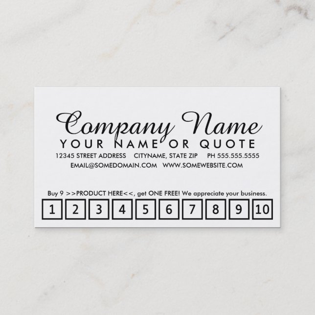 Tarjeta De Fidelización pinte el programa de la lealtad del (Anverso)