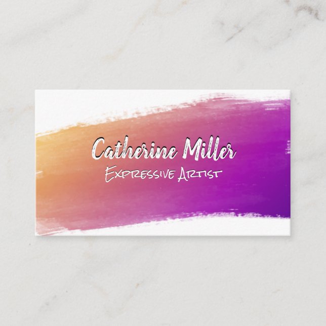 Tarjeta De Fidelización Pintura de pincel | Artista expresivo (Anverso)