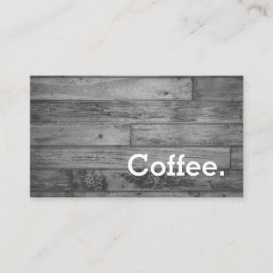 Tarjeta De Fidelización Piso de madera Simple Lealtad Café PunchCard Mono