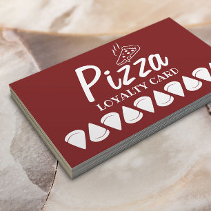 Tarjeta De Fidelización Pizza Pasta Restaurant Loyalty Cards