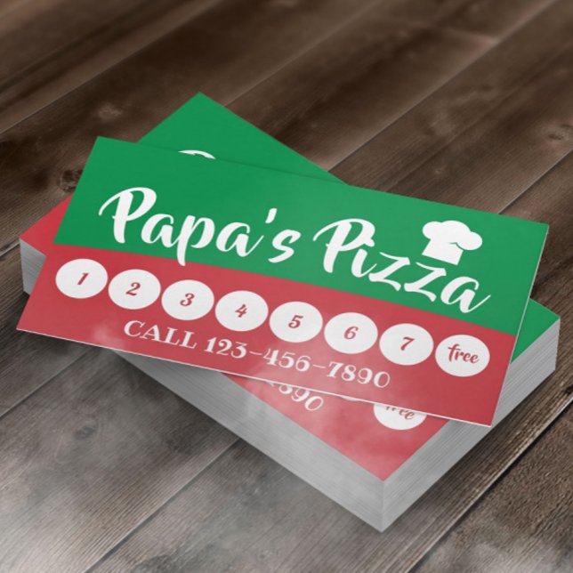 Tarjeta De Fidelización Pizza Pasta Restaurant Loyalty Punch (Subido por el creador)