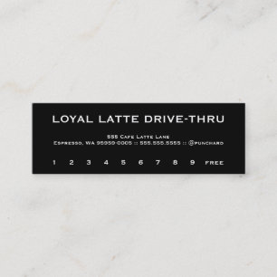 Tarjeta De Fidelización Placa de copia de transporte de latte de lealtad