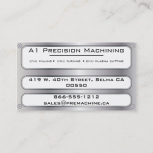 Tarjeta De Fidelización Placa de metal y remaches - plata