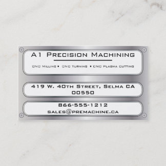 Tarjeta De Fidelización Placa de metal y remaches - plata