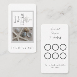 Tarjeta De Fidelización Plantilla de logotipo de branding de floristería c