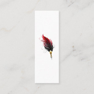 Tarjeta De Fidelización Pluma de plumas rojas con nido de oro